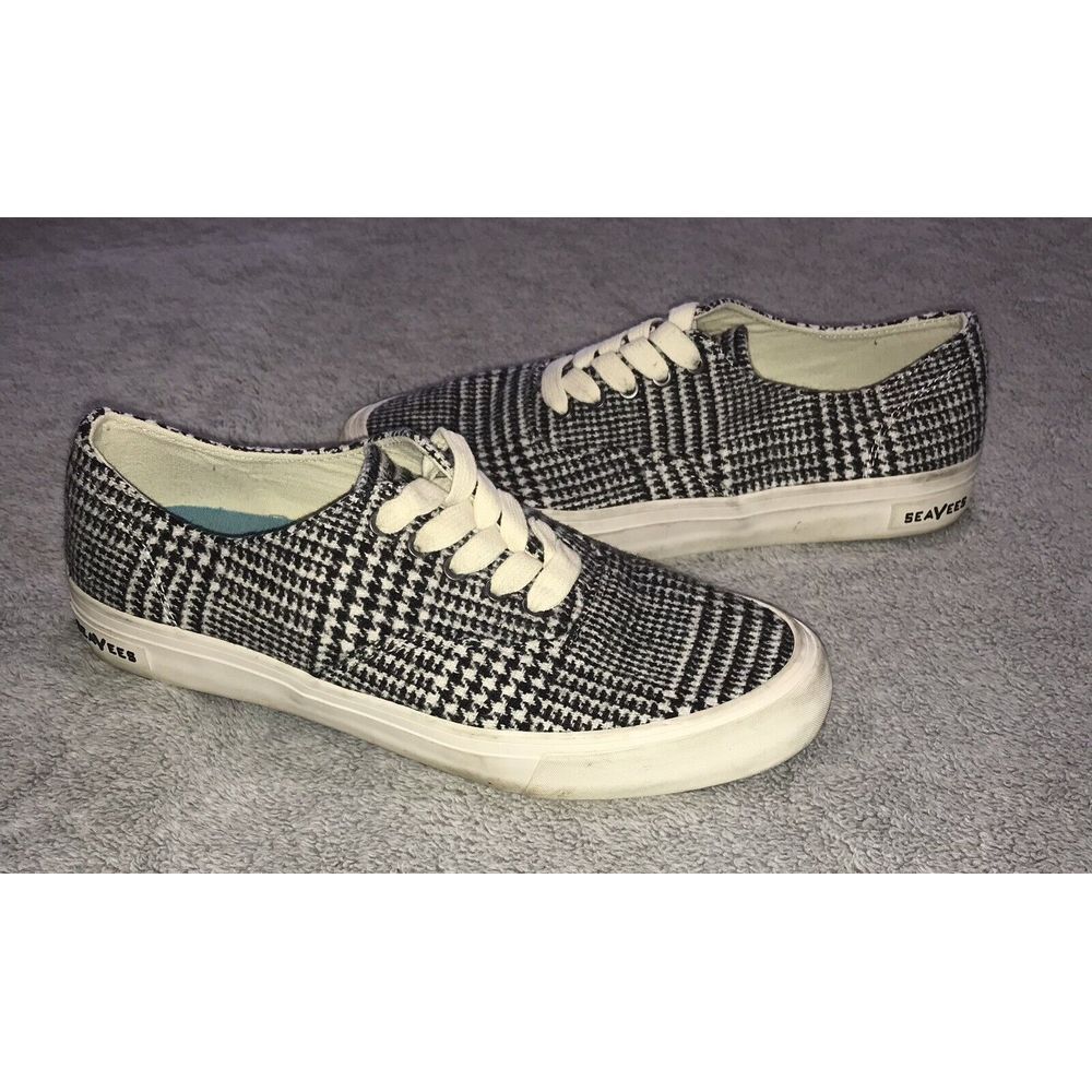 SeaVees Women's Legend‎ Sneaker Highlands Houndstooth Black White Shoes 9.5